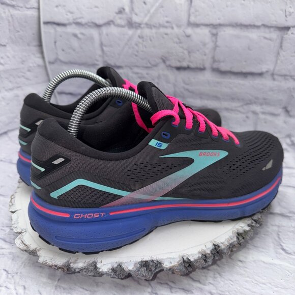 Brooks Ghost 15 Womens Sz 10.5 Grey Purple Running Shoes Sneakers 1203801B079 - Picture 5 of 12